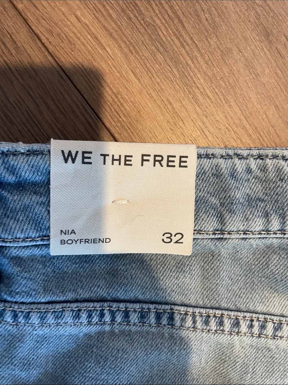 Free People Nia Patchwork Boyfriend Jeans- size 32 - Picture 10 of 10
